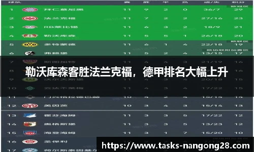 勒沃库森客胜法兰克福，德甲排名大幅上升